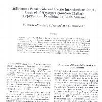 Indigenous parasitoids for the control of Hypsipyla grandella (Lepidoptera: Pyralidae) in Latin America