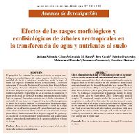 Efectos de las rasgos morfologicos y ecofisiologicos de arboles neotropicales en laransferencia de agua y nutrientes al suelo