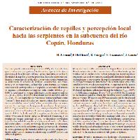 Caracterización de reptiles y percepción local hacia las serpientes en la subcuenca del río Copán, Honduras