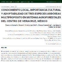 Conocimiento local, importancia cultural y adoptabilidad de tres especies arbóreas multipropósito en sistemas agroforestales del centro de Veracruz, México