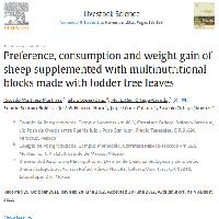 Preference, consumption and weight gain of sheep supplemented with multinutritional blocks made with fodder tree leaves
