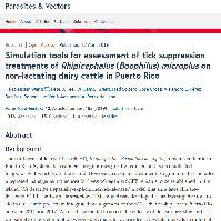 Simulation tools for assessment of tick suppression treatments of Rhipicephalus (Boophilus) microplus on non-lactating dairy cattle in Puerto Rico