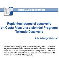 Replanteándonos el desarrollo en Costa Rica: una visión del Programa Tejiendo Desarrollo