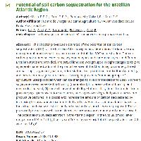 Potential of soil carbon sequestration for the Brazilian Atlantic Region