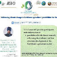Webinar 4. Addressing climate change in agriculture possibilities for the future