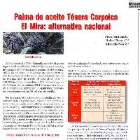 Palma de aceite ténera Corpoica El Mira: Alternativa nacional-