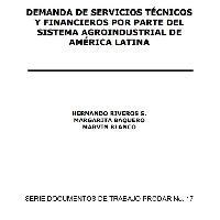 Demanda de servicios técnicos y financieros por parte del sistema agroindustrial de América Latina