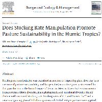 Does Stocking Rate Manipulation Promote Pasture Sustainability in the Humid Tropics?