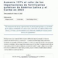 Aumenta 137% el valor de las importaciones de fertilizantes químicos de América Latina y el Caribe en 2022