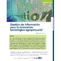 Gestión de información para la innovación tecnológica agropecuaria