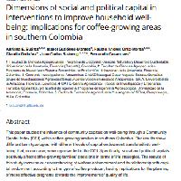 Dimensions of Social and Political Capital in Interventions to Improve Household Wellbeing: implications for coffee-growing areas in southern Colombia