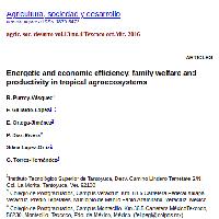 Energetic and economic efficiency, family welfare and productivity in tropical agroecosystems