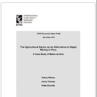 The agricultural sector as an alternative to illegal mining in Peru: A case study of Madre de Dios