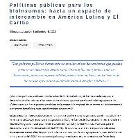 Políticas públicas para los bioinsumos hacia un espacio de intercambio en América Latina y El Caribe