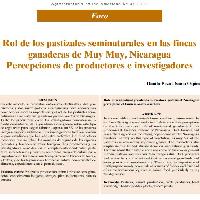 Rol de los pastizales semi-naturales en las fincas ganaderas de muy muy (Matagalpa, Nicaragua): Percepciones de productores e investigadores -