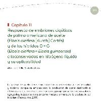 Respuesta de embriones cigóticos de palma americana de aceite (Elaeis oleifera [Kunth] Cortés) y de los híbridos O × G (Elaeis oleifera × Elaeis guineensis) crioconservados en nitrógeno líquido y su aplicabilidad