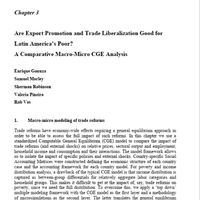 Are Export Promotion and Trade Liberalisation Good for Latin America's Poor?