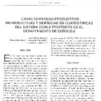 Características productivas, reproductivas y biofísicas en cuatro fincas del sistema doble propósito en el departamento de Córdoba.