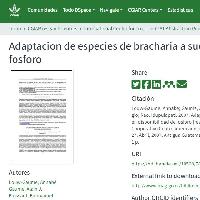 Adaptación de especies de bracharia a suelos bajos en disponibilidad de fósforo
