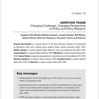 Agrifood trade: Changing challenges, changing perspectives on policy and policy research