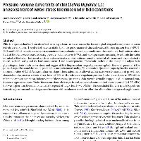 Pressure–volume curve traits of chia (Salvia hispanica L.): an assessment of water-stress tolerance under field conditions