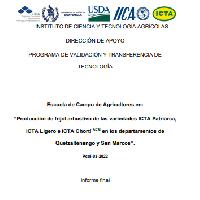 “Producción de frijol arbustivo de las variedades ICTA Patriarca, ICTA Ligero e ICTA Chortí ACM en los departamentos de Quetzaltenango y San Marcos”