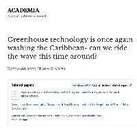 Greenhouse Technology is Once Again Washing the Caribbean- Can We Ride the Wave This Time Around?