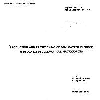 Production and partitioning of dry matter in eddoe (Colocasia esculenta var. antioquorum)