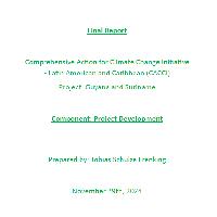 Component: Project Development. Comprehensive Action for Climate Change Initiative- Latin American and Caribbean (CACCI)