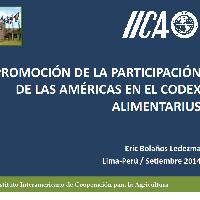 Promoción de la participación de las Américas en el Codex Alimentarius
