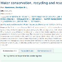 Water conservation, recycling and reuse