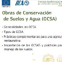 Obras de conservación de suelos y agua (OCSA)