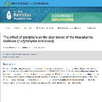 The effect of predators on the abundance of the Macadamia Nutborer (Ecdytolopha torticornis)