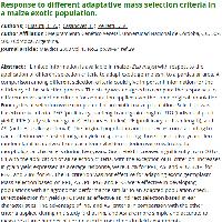 Response to different adaptative mass selection criteria in maize exotic population