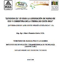 Leyenda CLC-CR (Corine Land Cover) para clasificar los principales usos y coberturas de la tierra de Costa Rica