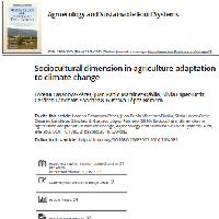 Sociocultural dimension in agriculture adaptation to climate change