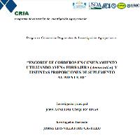 Engorde de corderos en confinamiento utilizando avena forrajera (Avena sativa) y distintas proporciones de suplemento alimenticio