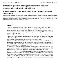 Effects of pasture management on the natural regeneration of neotropical trees