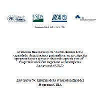 Evaluación final del proyecto “Fortalecimiento de las capacidades de instituciones guatemaltecas en investigación agropecuaria para apoyar el desarrollo agrícola y rural”