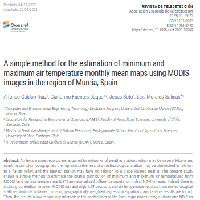 A simple method for the estimation of minimum and maximum air temperature monthly mean maps using MODIS images in the region of Murcia, Spain