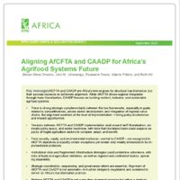 Aligning AfCFTA and CAADP for Africa’s Agrifood Systems Future