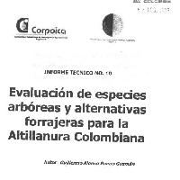 Evaluación de especies arbóreas y alternativas forrajeras para la altillanura colombiana-