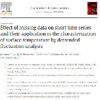 Effect of missing data on short time series and their application in the characterization of surface temperature by detrended fluctuation analysis