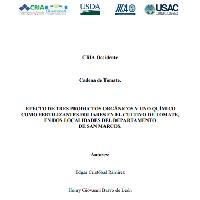 Efecto de tres productos orgánicos y uno químico como fertilizantes foliares en el cultivo de tomate, en dos localidades del departamento de San Marcos