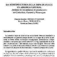 La agroindustria de la tapa de dulce en América Central: Análisis de los sistemas de producción en Costa Rica, Panamá y Nicaragua.