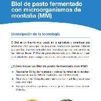 Biol de pasto fermentado con microorganismos de montaña (MM)