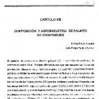 Composición y agroindustria de palmito de chontaduro-