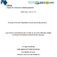 Efecto de la suplementación con dietas altas en proteína sobre los índices productivos de ovinos (Ovis aries)