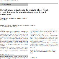 Shrub biomass estimation in the semiarid Chaco forest: a contribution to the quantification of an underrated carbon stock