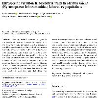 Intraspecific variation in biocontrol traits in Mastrus ridens (Hymenoptera: Ichneumonidae) laboratory populations